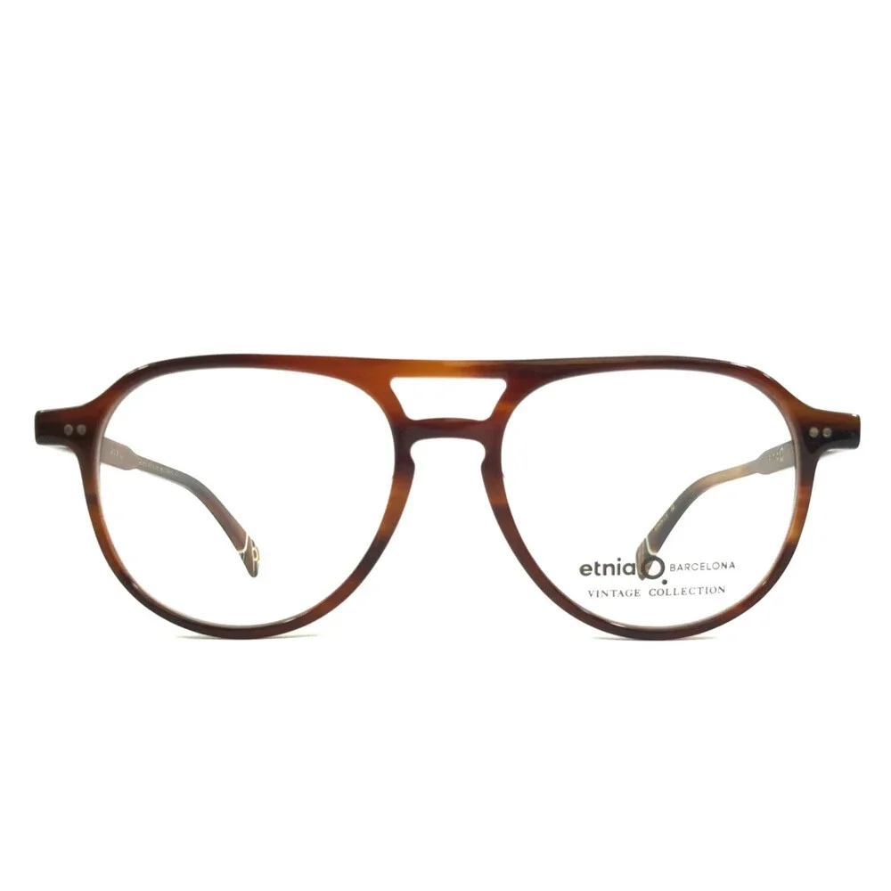 Etnia Barcelona Eyeglasses Frames ES MERCADAL HVRD Havana Red Aviator 52-17-145